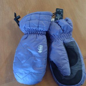 Periwinkle blue mittens, extra warm REI brand